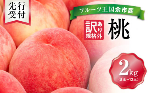 【先行予約：2026年8月中旬以降発送】フルーツ王国余市産「桃」規格外品2kg【ニトリ観光果樹園】_Y074-0146