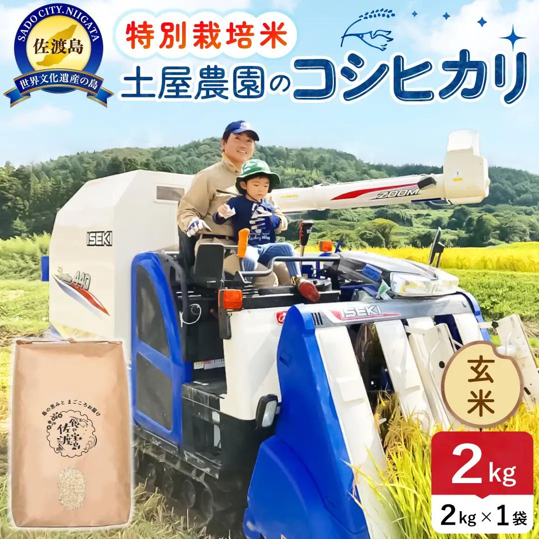 佐渡島産コシヒカリ 玄米 2kg 令和8年産 特別栽培米 土屋農園 195962-034102