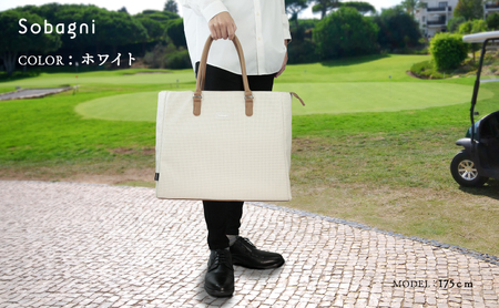 Sobagni ボストンバッグ -PRATO- ゴルフ カバン バッグ ホワイト