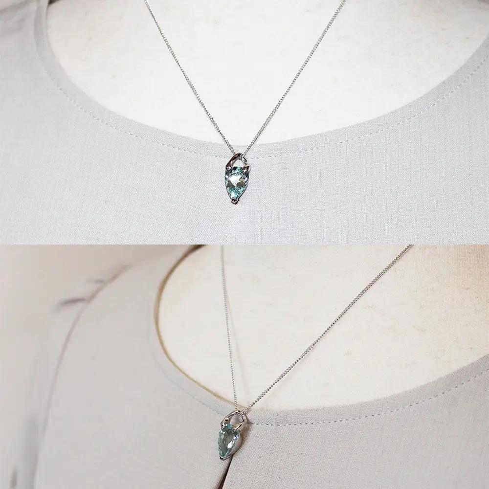 アクアマリン ペンダント 3ct 3カラット K10 10金 ホワイトゴールド （24073） [山梨 ペンダント ネックレス アクアマリン ホワイトゴールド ゴールド ジュエリー ] 山梨県 甲斐市