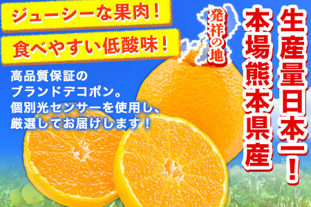 【ふるさと納税】みかん 好き必見 ご家庭用 デコポン 生産量日本一 熊本県産 約3.6kg （約9‐18玉前後） 柑橘 個別光センサー選果 柑橘 フルーツ 旬 不知火 でこぽん ご家庭用 早期予約 《