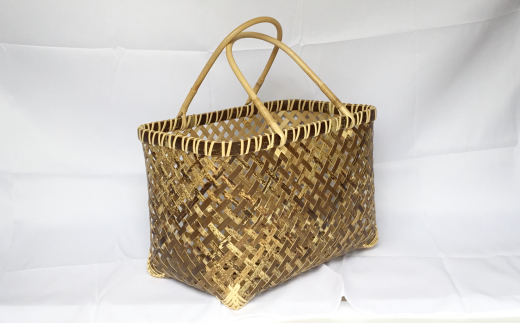 【 ハンドメイド 】 竹細工 虎竹 四ツ目 買い物篭 バッグ かご カゴ 篭 若鮎クラフト 工芸品 工芸 日用品 雑貨 インテリア バンブー 職人 手作り 上品 高級感 おしゃれ 国産 土佐 高知県 