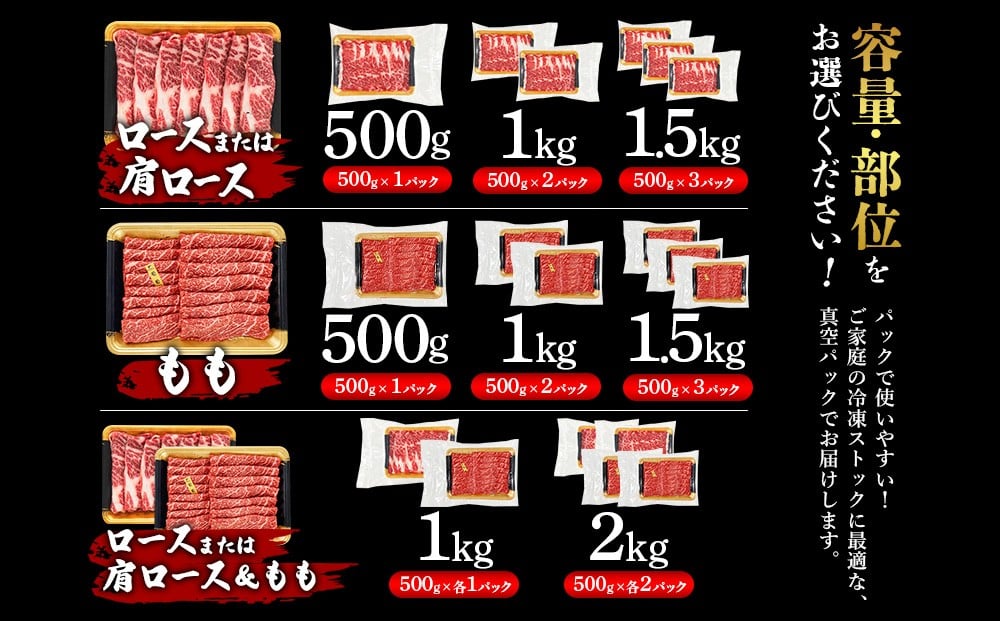 部位・容量が選べる！赤身が美味しい宮崎県産黒牛