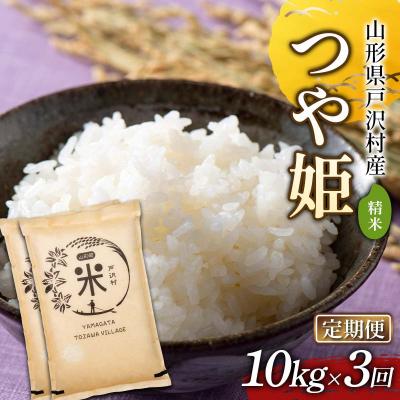 ふるさと納税 戸沢村 【定期便3回】山形県戸沢村産 つや姫 10kg(5kg×2)×3回 合計30kgF7W-0252