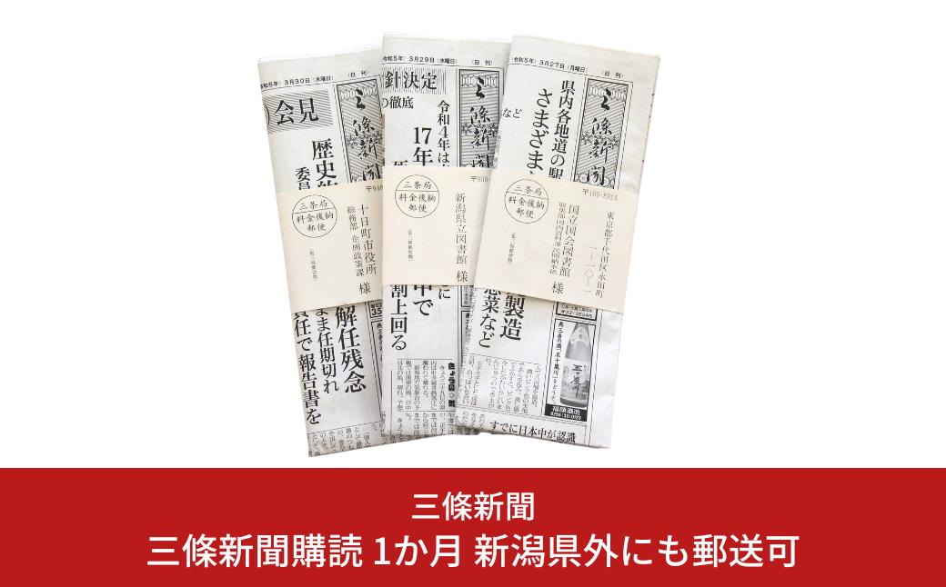 
三條新聞購読 1か月 新潟県外にも郵送可 [三條新聞] 【011S095】
