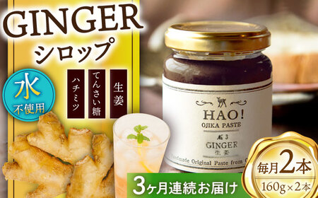 【3回定期便】HAO！ジンジャーシロップ 160g×2   [DAA016]