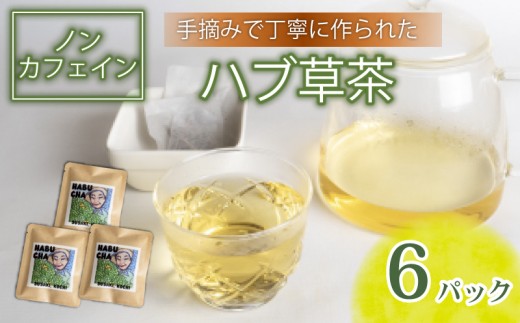 ハブ草茶 6パック セット 手積み 無農薬 オーガニック 天然 ハブ茶 ノンカフェイン ティーバッグ 小分け ボタニカル 茶 お茶 ティー 天日干し カフェインレス 高知県 須崎市 ねっことそら NC021