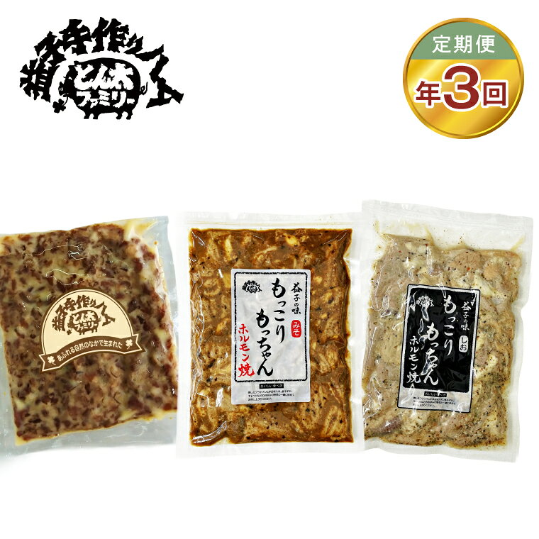 【ふるさと納税】【定期便】益子手づくりふるさとおかずセット（冷凍）年3回(3月、6月、9月)｜栃木県 益子町 ふるさと納税 手作り 豚ホルモン焼き 鶏そぼろ ご飯のお供 おかず 冷凍（AF037）