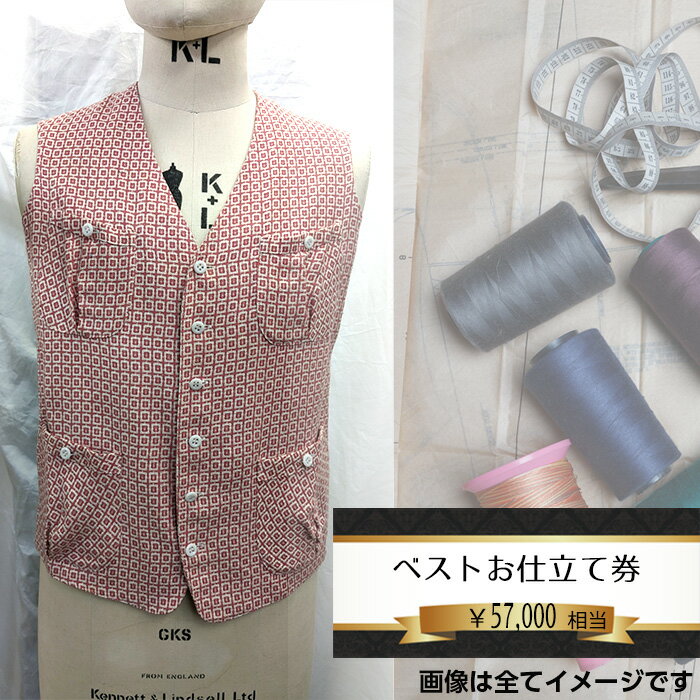 【ふるさと納税】No.203 ベスト（メンズ）お仕立て券5万7千円相当分 ／ チケット オーダーメイド 男性用 技術者 送料無料 千葉県