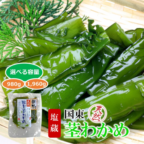 コリコリ食感がクセになる！ 国東 天然 茎わかめ 選べる容量 140g×7P (980g）or 280g×6P + 140g×2P(1,960g)_2550R