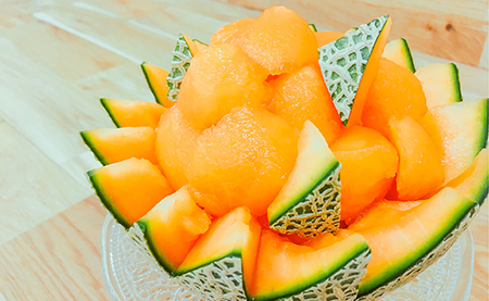 極上の一品「日原メロン」1玉×2品種食べ比べ定期便 北海道産赤肉メロン