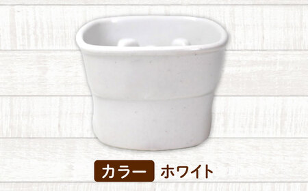 美濃焼　陶器製ペット用フードボウル【早食い防止 高台フードボウル(大/ホワイト)pet111】【1427434】