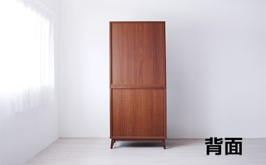 【開梱・設置】シルビア 80cm カップボード（ブラウン）　AX157