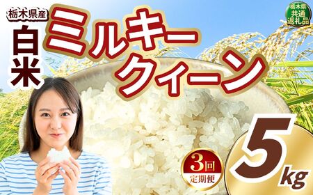 【定期便3回】ミルキークイーン 白米 約5kg