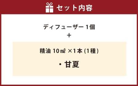 【甘夏】ディフューザー セット オイル エッセンシャルオイル 柑橘 アロマ 香り 癒し リラックス 【えひめの町（超）推し！（松前町）】（852）