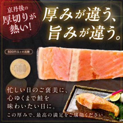 ふるさと納税 京丹後市 【訳あり・不揃い】お手軽!絶品!厚切り 塩銀鮭切身 (プロトン凍結)約1kg　肉厚なさけの切身 |  | 02
