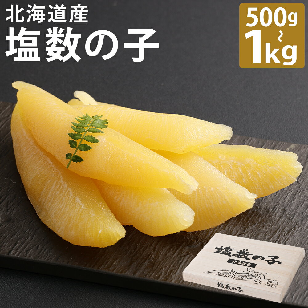 【ふるさと納税】＜選べる内容量＞北海道産 塩数の子 500g×1箱・計1kg（500g×2箱） かずのこ カズノコ 鰊の卵 ニシン 魚卵 海鮮 魚介類 水産物 おつまみ おせち お正月 冷凍 国産 北海道 蘭越町 送料無料