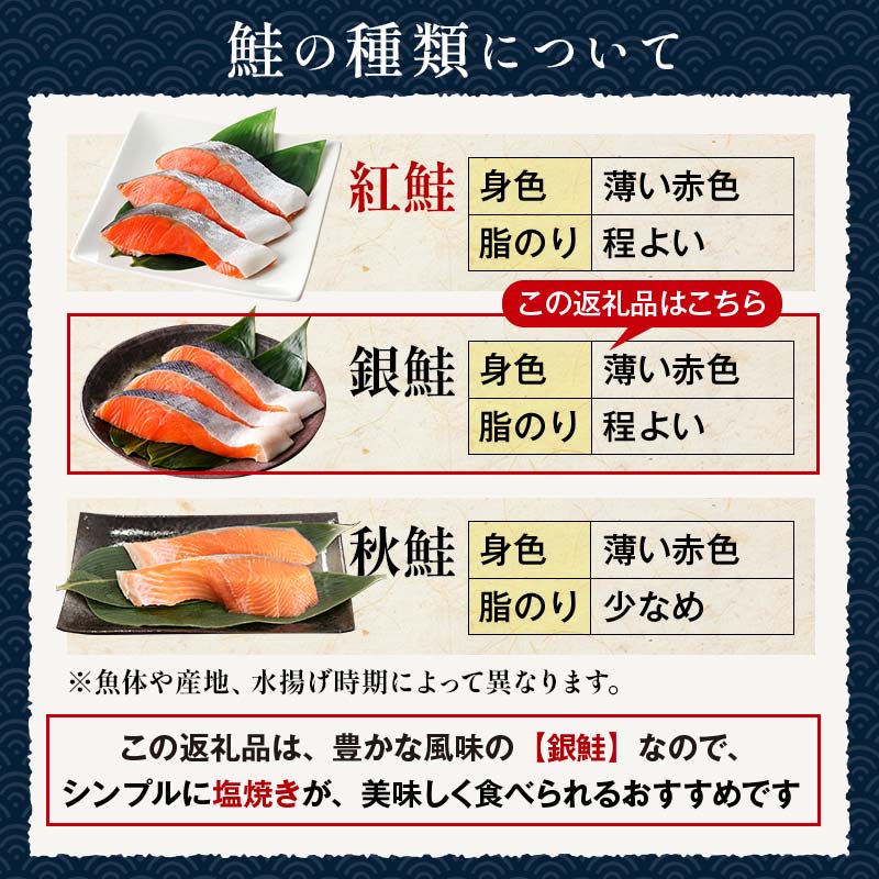 旨味抜群!! 甘塩銀鮭 半身 8切! ふるさと納税 鮭 さけ しゃけ シャケ おかず 魚 F4F-8186