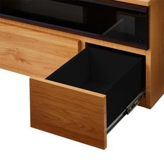 テレビボード 幅120☆木目調 ガラス扉 ローボード　カラー：BR