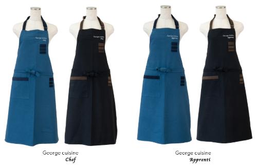 THE TABLIER（ザ・タブリエ）George cuisine×SEWING TAKEUCHI エプロン Chef 群青