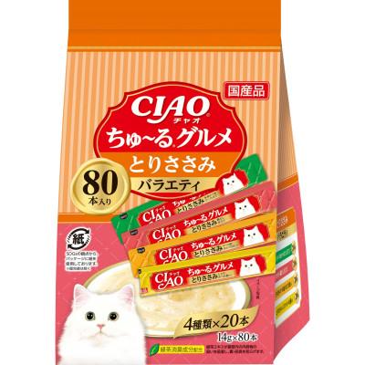 ふるさと納税 静岡市 いなば　猫・CIAOちゅ〜るグルメ　とりささみバラエティ　(14g×80本)×6袋