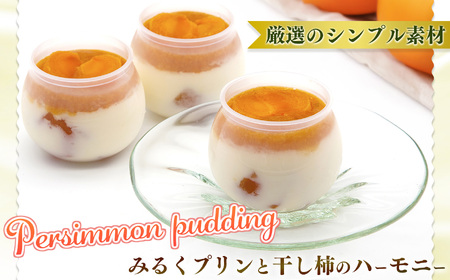 干し柿 ごろごろ 柿プリン 6個入 | お菓子 スイーツ デザート 洋菓子 プリン 柿 かき プリン 和スイーツ ギフト 贈答用 国産柿 奈良県 五條市