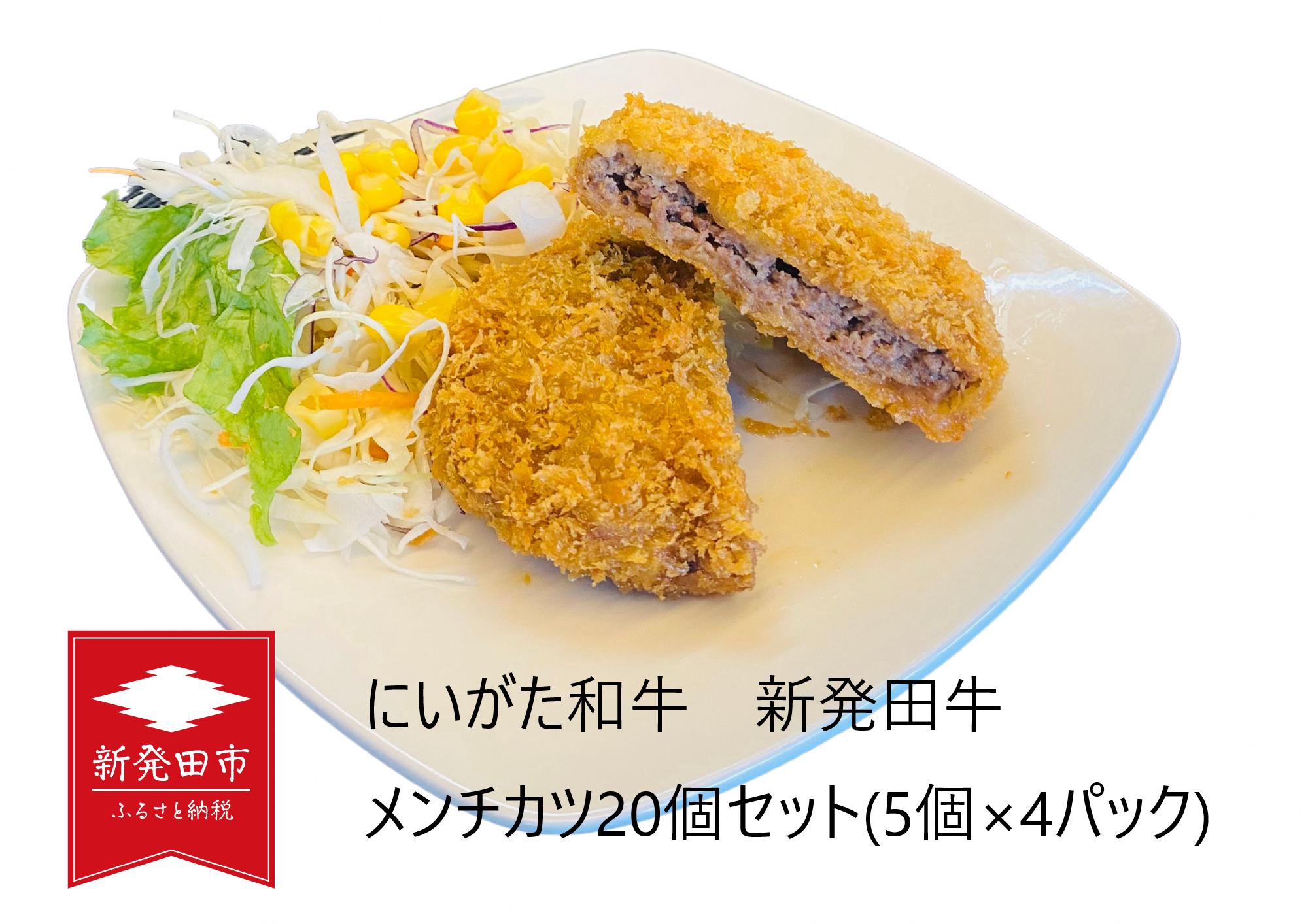 
新発田牛メンチカツ20個セット 5個×4パック 【 にいがた和牛 和牛 牛肉 肉 お肉 メンチカツ カツ 惣菜 揚げ物 おかず H25 】
