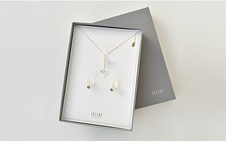 ネックレス・イヤリングセット iriser ミズアオイ | ネックレス・イヤリング