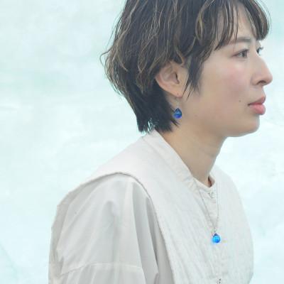 ふるさと納税 長沼町 【Soukore】ガラスアクセサリー・ブルー・ネックレス(ゴールド) |  | 03