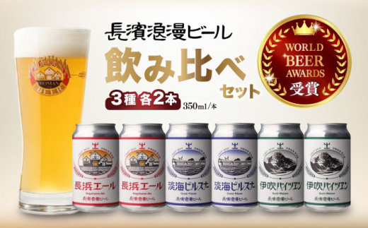 【お歳暮対象】長濱浪漫ビール 定番3種 6本ビールセット 滋賀県長浜市/長浜浪漫ビール株式会社 [AQBX022-999]ビール クラフトビール 地ビール ご当地ビール 飲み比べ