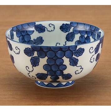 源右衛門窯 染付葡萄絵 麺鉢 器 食器 鉢 盛鉢 どんぶり ボウル 有田焼 | 65000円 6.5万円 6万5千円 | ad028