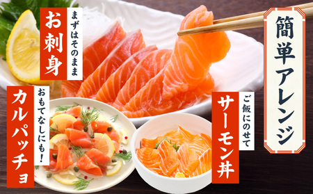 【定期便】アトランティックサーモン 1kg 全2回【2026年3月＆6月発送】