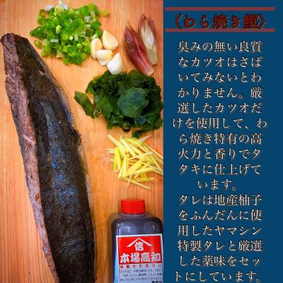 ふるさと納税 田野町 ★数量限定★≪ヤマシン≫ 初鰹のわら焼きタタキ1節 ※新にんにく1玉付き※ |  | 03