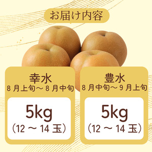 【8月上旬から9月上旬まで発送】 梨 5kg 豊水 幸水 国産