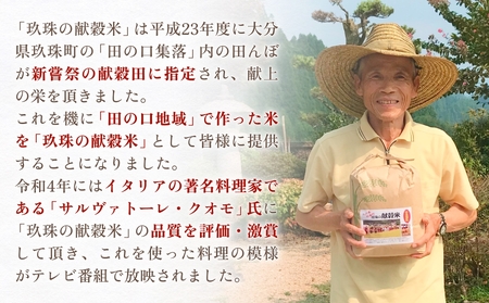 令和7年 玖珠の献穀米 3kg × 3回 定期便 米 ひとめぼれ 大分県 玖珠町 こめ お米 白米 予約 新米