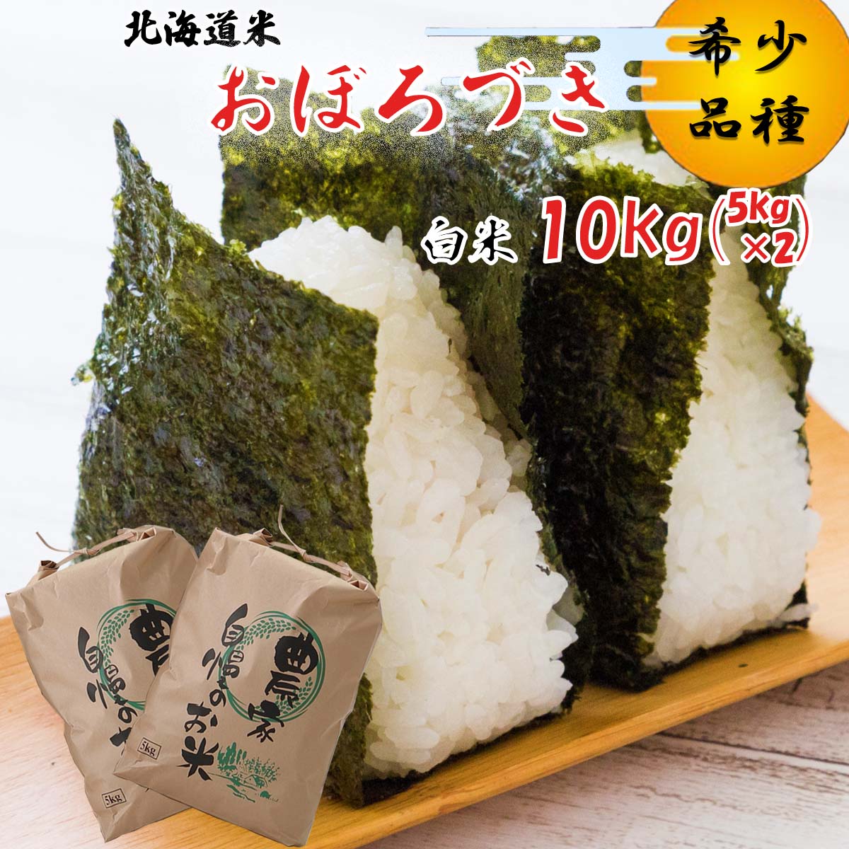 【ふるさと納税】 新米 令和7年度産 北海道米 おぼろづき 白米 10kg (5kg×2) 希少米 白米 精米 米 お米 お弁当 おにぎり 常温 北海道 新ひだか町