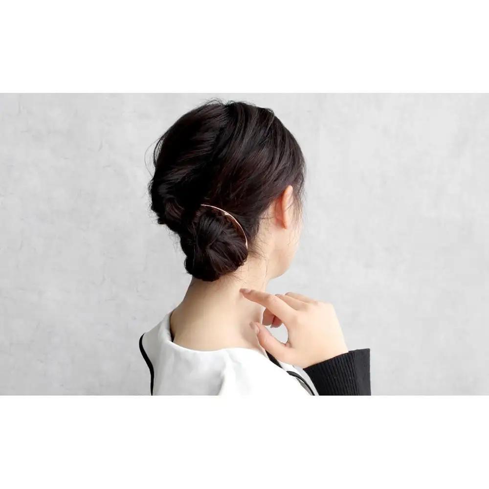【女性のアイデア×職人技】ステンレス製かんざし「Arcliner comb/PinkGold」