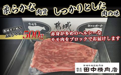 宮崎牛モモ肉ブロック500g_MJ-2404