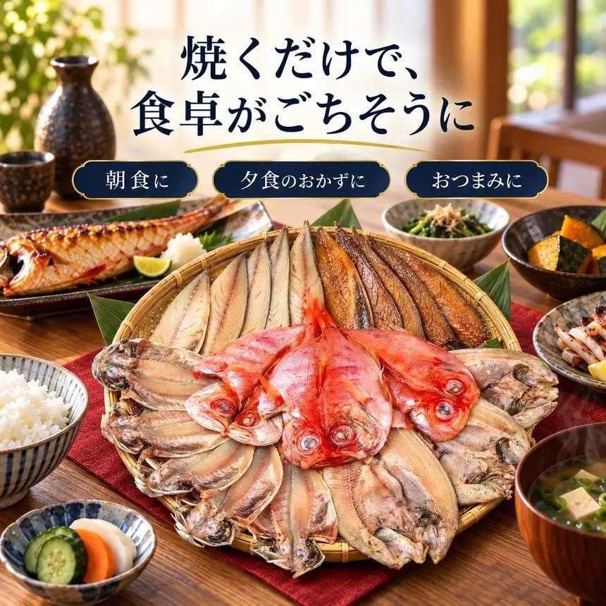大島水産の「特上干物セット定期便」（年12回）