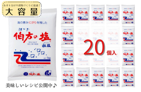 伯方の塩(粗塩)　1kg×20個 [VD00950]