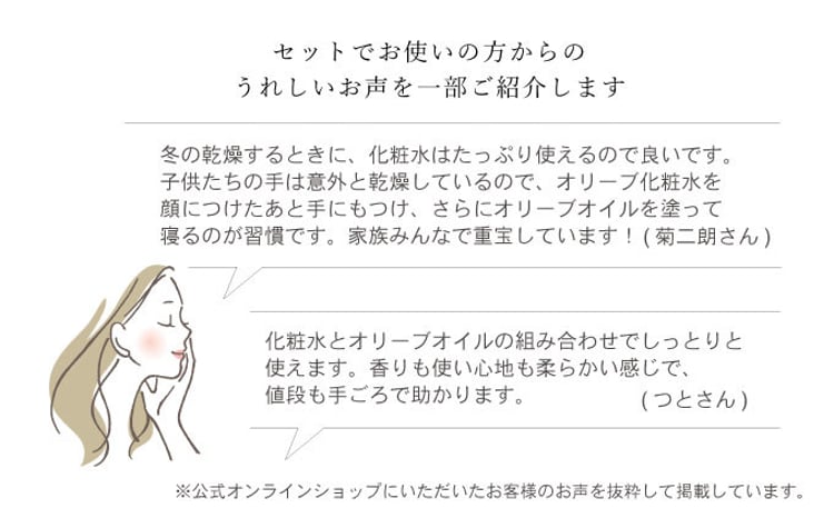 オリーブマノングリーンローション＆化粧用オイルセット 美容グッズ スキンケア 化粧水 