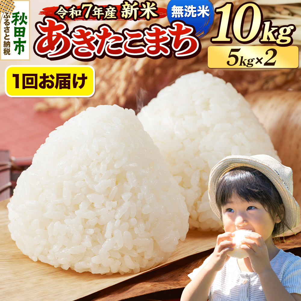 《令和7年産 新米先行受付》 米 あきたこまち 10kg（5kg×2袋） 【無洗米】 秋田県産