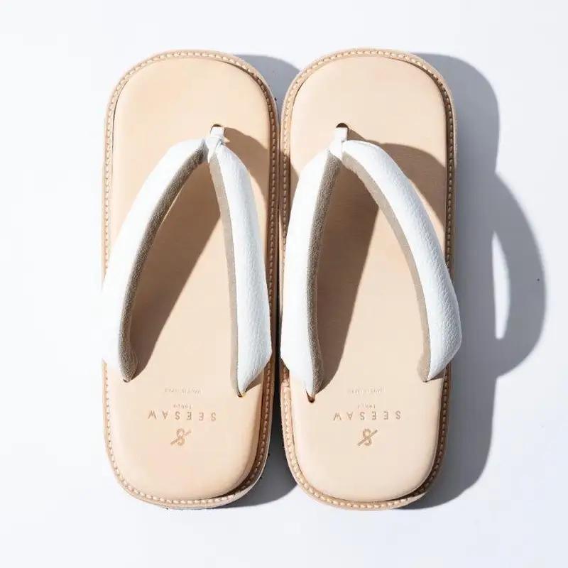 レザー雪駄サンダル　サン駄（江戸前ｓａｎｄａｌ）(カラー：white×natural、サイズ：2(26cm～27.5cm))_0008-002-T03-7-3