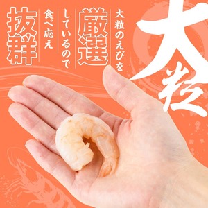 ＜定期便・全3回(連続)＞ 大粒 むきえび (解凍前1.7kg×3回)エビ 海老 背ワタ処理済 背ワタなし 剥きえび 大型 バナメイエビ バラ冷凍 海鮮用 簡単 保存料不使用【216200800】【浜