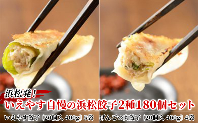 浜松発！いえやす自慢の 浜松餃子 2種180個セット（いえや