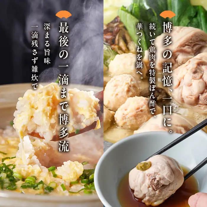 博多華味鳥 水たきセット ちゃんぽん麺付き (3～4人前) 【ksg1292-A】