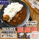 【ふるさと納税】ゆるっとグルテンフリー ごろろっと肉塊ほおばるポークカレー3食セット カレー レトルトカレー ポークカレー 甘口 3食 ふるさと納税 カレー