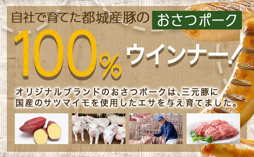 「おさつポーク」無塩せきウィンナー1kg_AA-D401