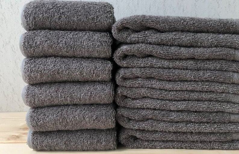 コットンＷ ハンドタオル 12枚（グレー）【泉州こだわりタオル】【泉州タオル 国産 吸水 普段使い 無地 シンプル 日用品 家族 ファミリー】 G1543_イメージ2