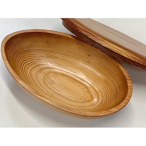 吉野杉　雫型　弁当箱／津田瑞苑　ボウル　木製　スギ　ガラス　ウッド　コート　コーティング　奈良県　宇陀市_イメージ2